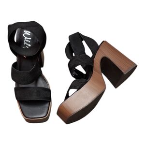 Wild Pair Scarlitt around Ankle Square Toe Platform Pumps Womens 6.5 New No Box